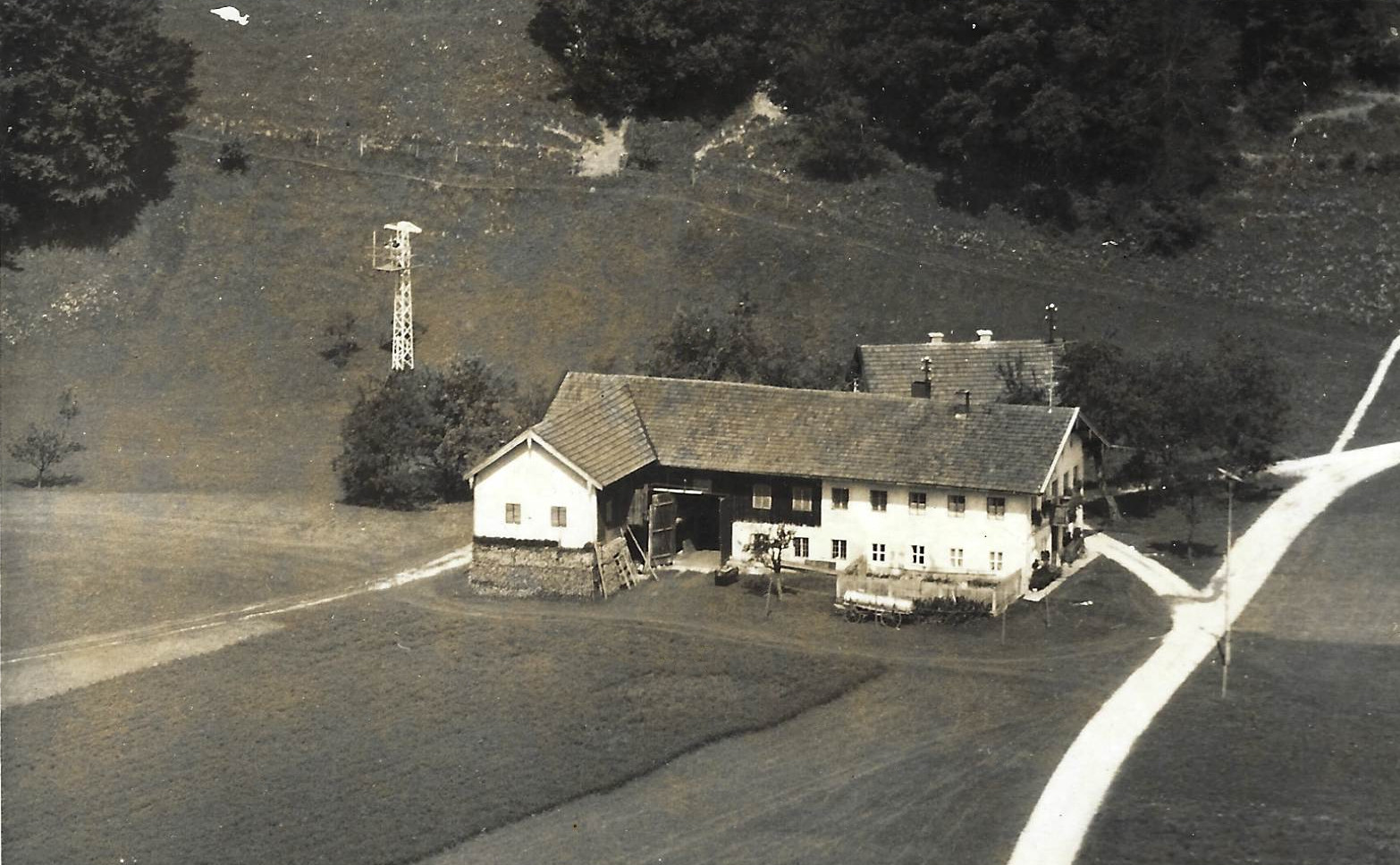 Strohhof Luftbild 1960ca